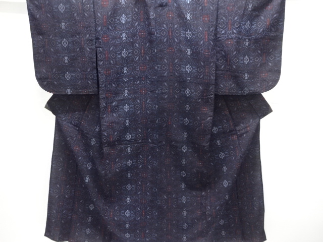 JAPANESE KIMONO / ANTIQUE TAISHO ROMANTIC STYLE: FLORAL ARABESQUE PATT